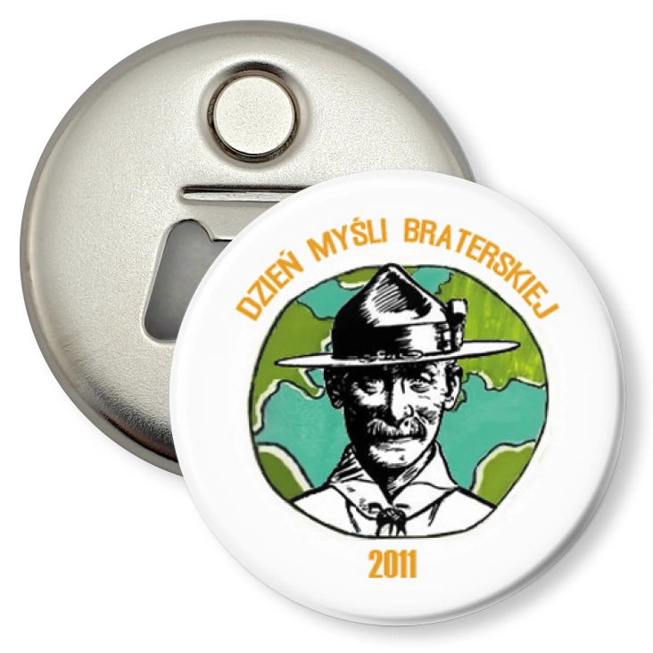 przypinka otwieracz-magnes Dzień Myśli Braterskiej 2011