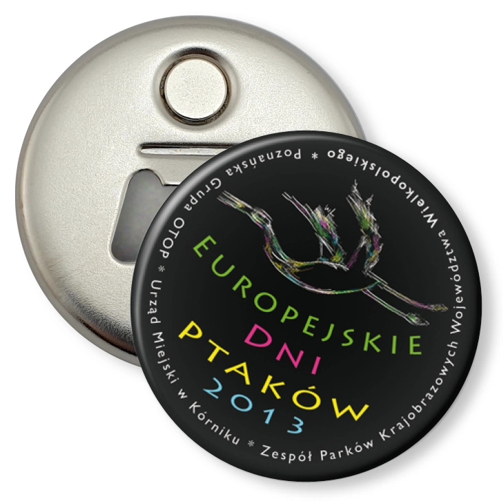 przypinka otwieracz-magnes Europejskie Dni Ptaków 2013