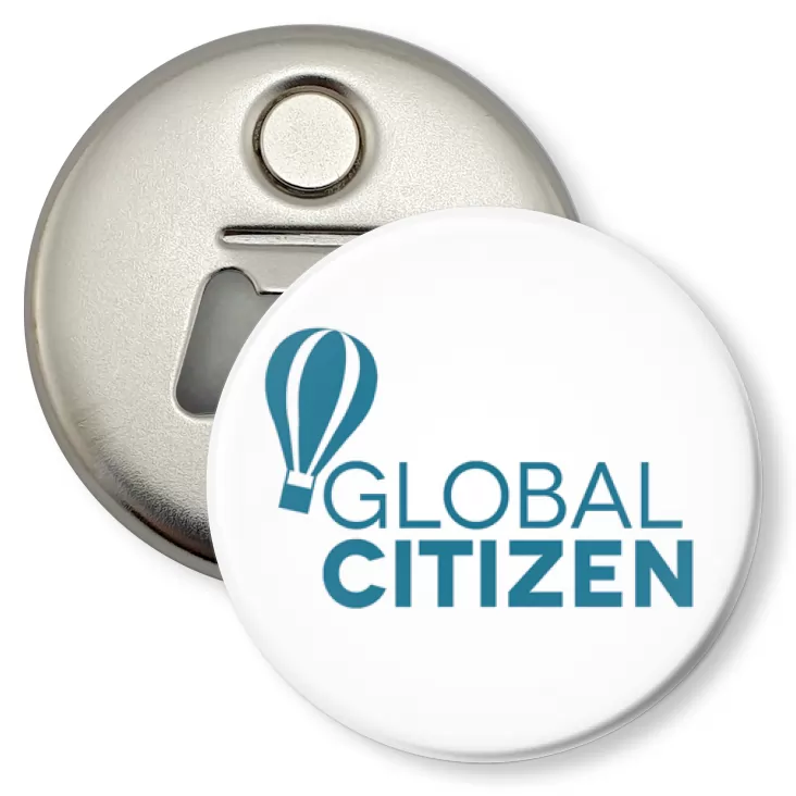 przypinka otwieracz-magnes Global Citizen