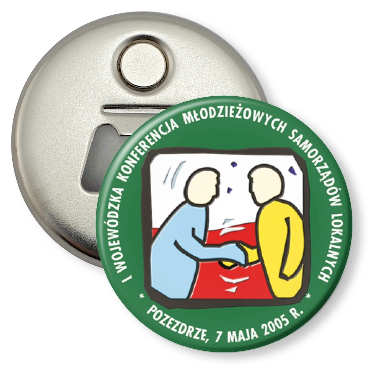 przypinka otwieracz-magnes I Konferencja Młodzieżowych Samorządów Lokalnych
