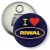 Przypinka otwieracz-magnes I love Rival