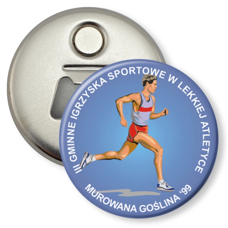 przypinka otwieracz-magnes III Gminne Igrzyska Sportowe w Lekkiej Atletyce