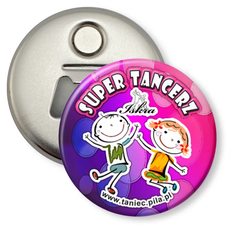 przypinka otwieracz-magnes Iskra - Super Tancerz