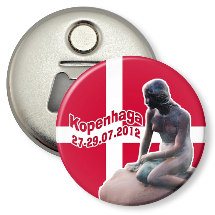 przypinka otwieracz-magnes Kopenhaga