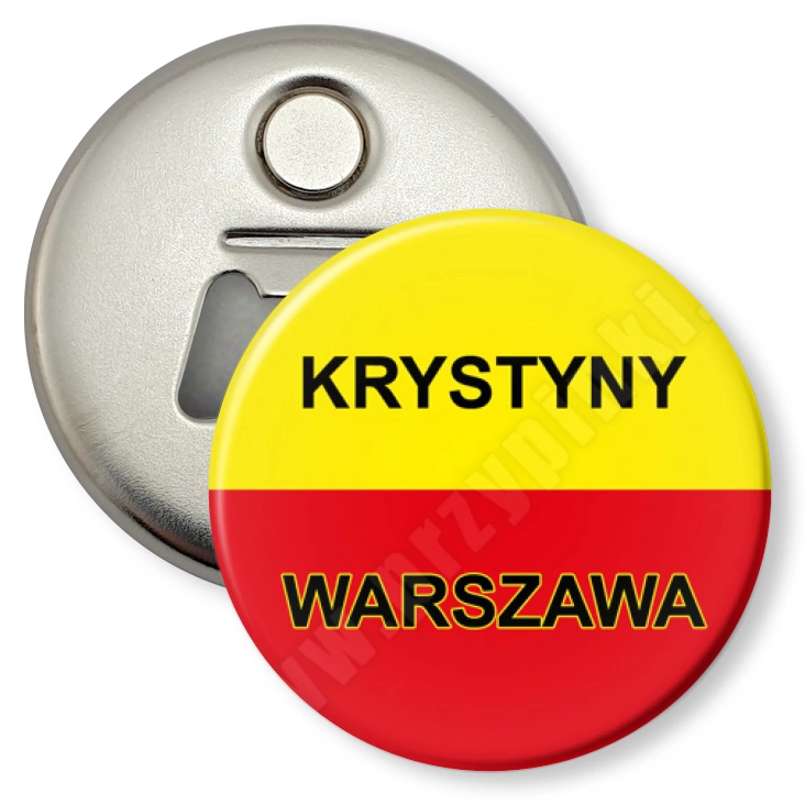 przypinka otwieracz-magnes Krystyny