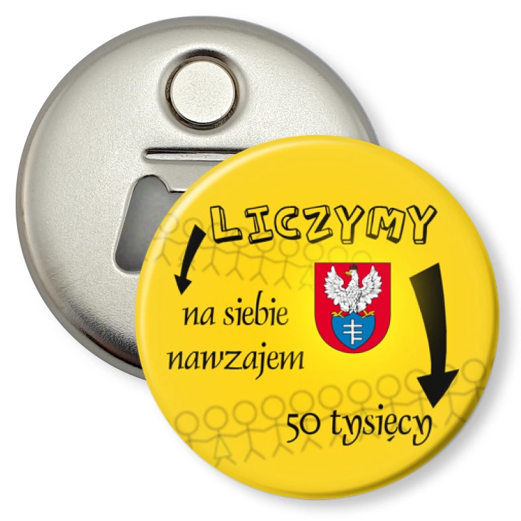 przypinka otwieracz-magnes Legionowo 50 tys. C