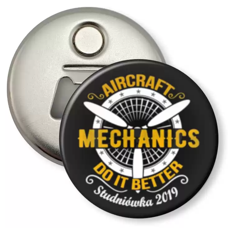przypinka otwieracz-magnes Mechanics