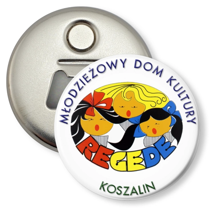 przypinka otwieracz-magnes Młodzieżowy Dom Kultury