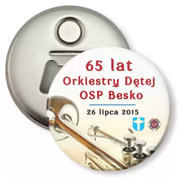 przypinka otwieracz-magnes OSP Besko