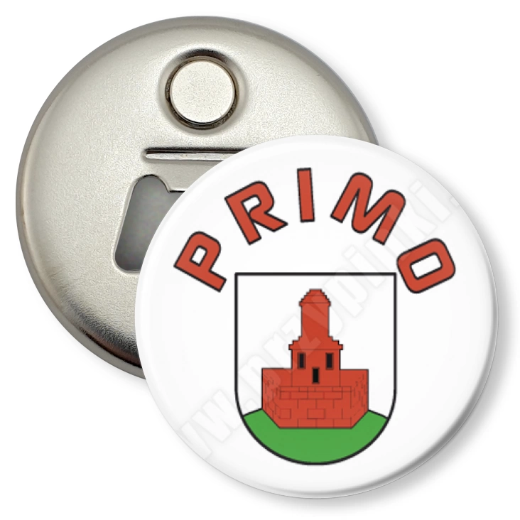przypinka otwieracz-magnes Primo