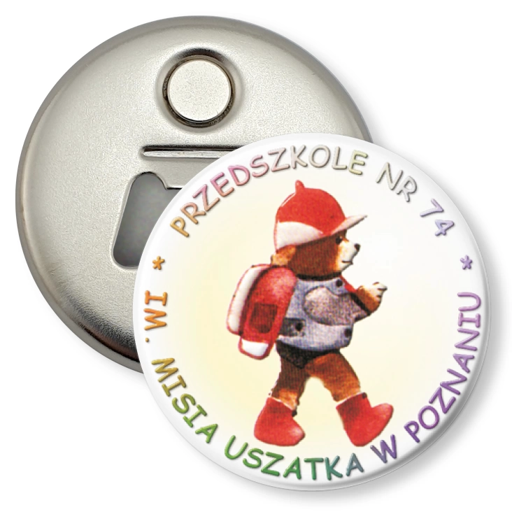 przypinka otwieracz-magnes Przedszkole nr 74