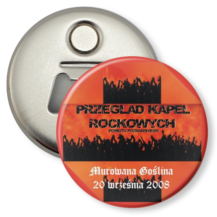 przypinka otwieracz-magnes Przegląd Kapel Rockowych