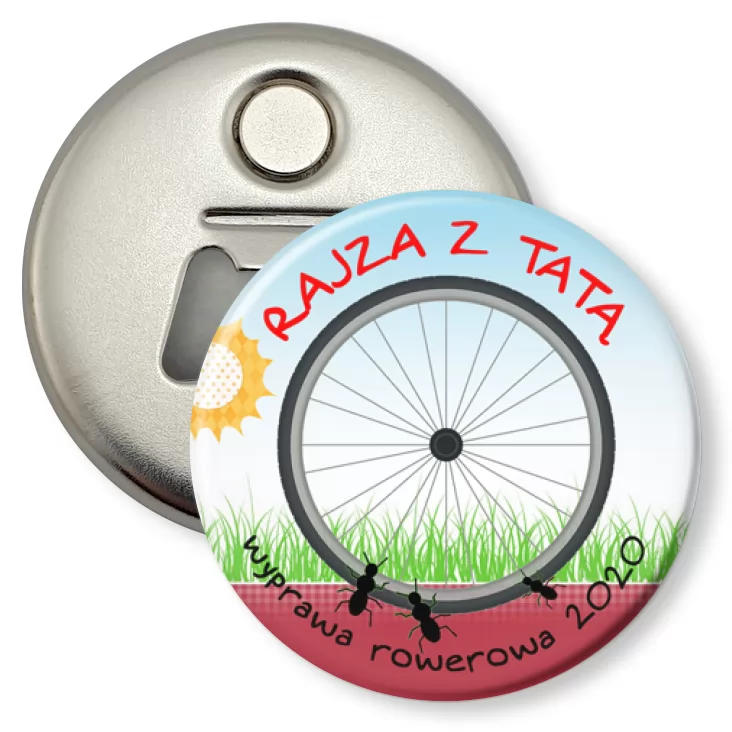 przypinka otwieracz-magnes Rajza z tatą