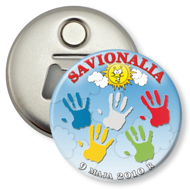 przypinka otwieracz-magnes Savionalia 2010