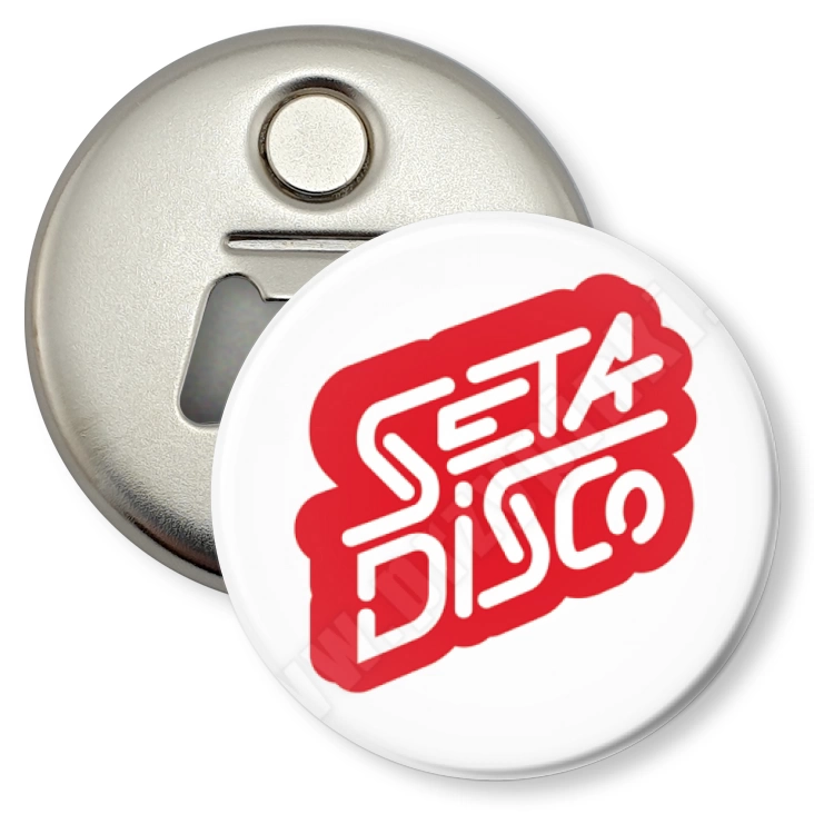przypinka otwieracz-magnes Seta Disco
