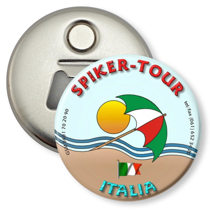 przypinka otwieracz-magnes Spiker-Tour Italia