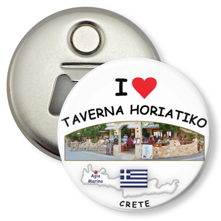 przypinka otwieracz-magnes Taverna Horiatiko