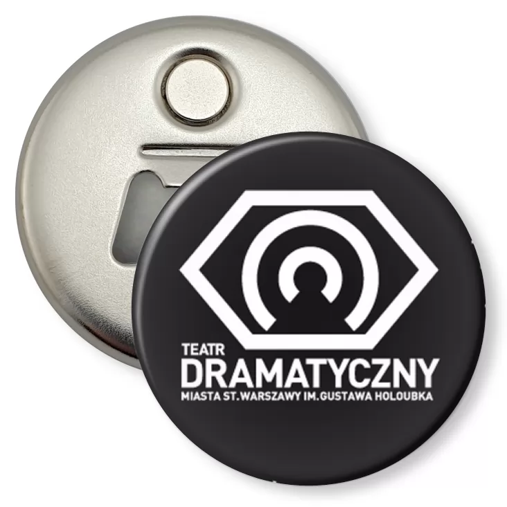 przypinka otwieracz-magnes Teatr Dramatyczny Warszawa