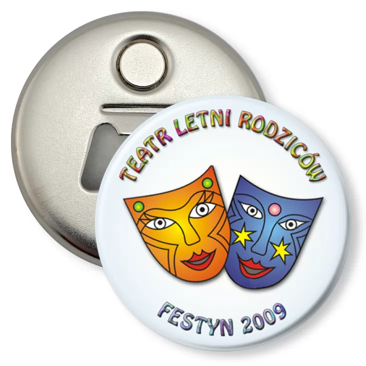 przypinka otwieracz-magnes Teatr Letni Rodziców