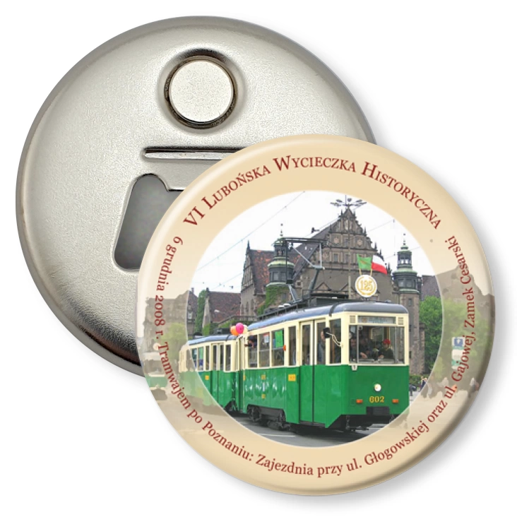 przypinka otwieracz-magnes VI Lubońska Wycieczka Historyczna
