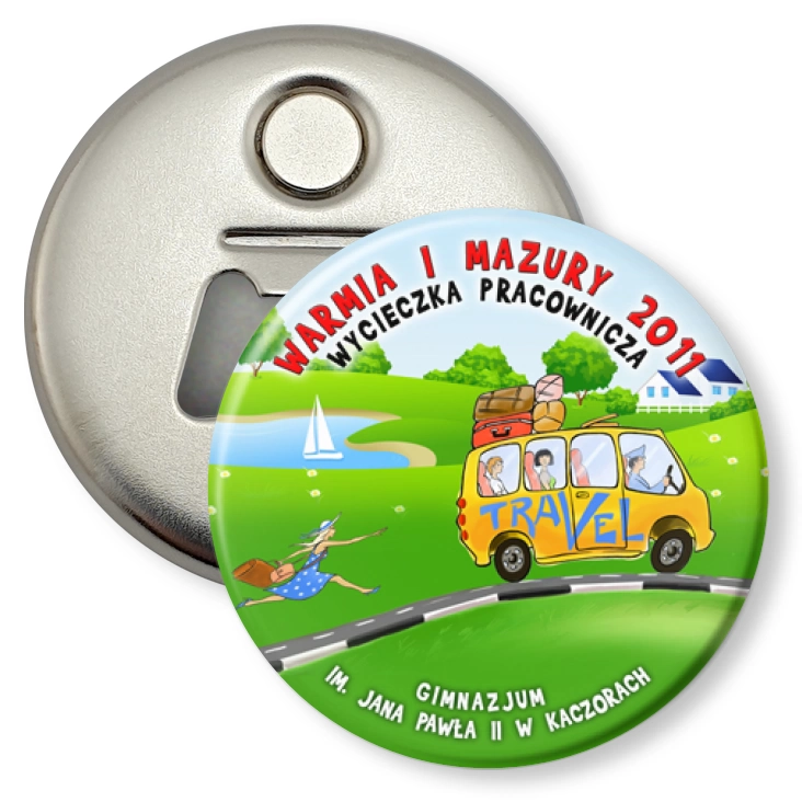 przypinka otwieracz-magnes Wycieczka pracownicza 2011