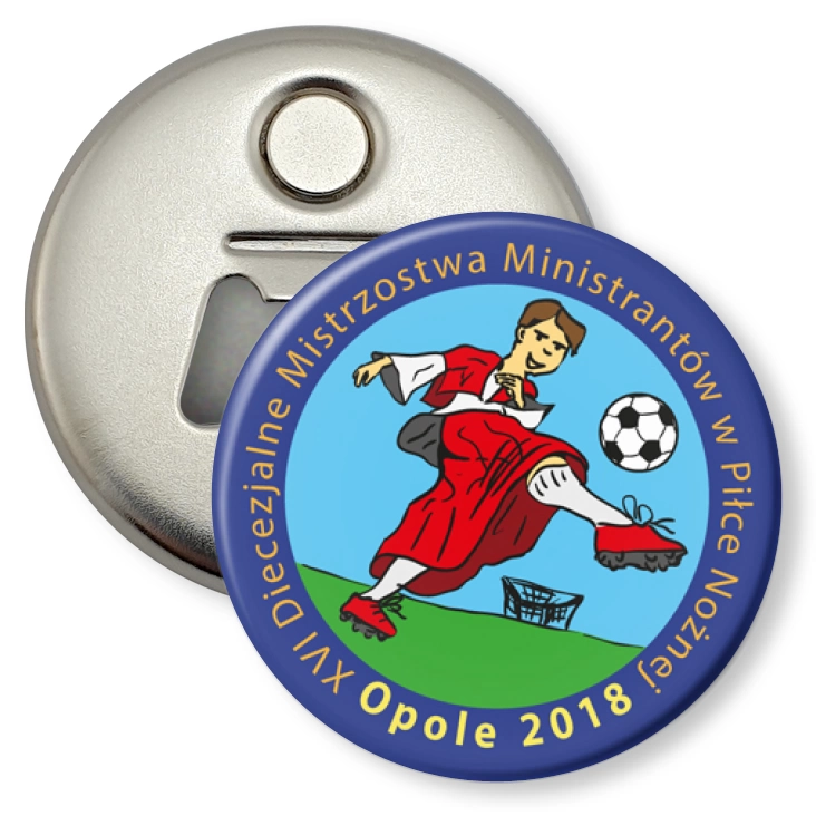 przypinka otwieracz-magnes XVI Diecezjalne Mistrzostwa Ministrantów