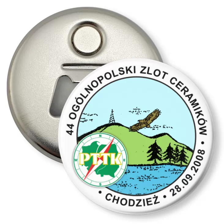 przypinka otwieracz-magnes PTTK Chodzież - Ogólnopolski Zlot Ceramików