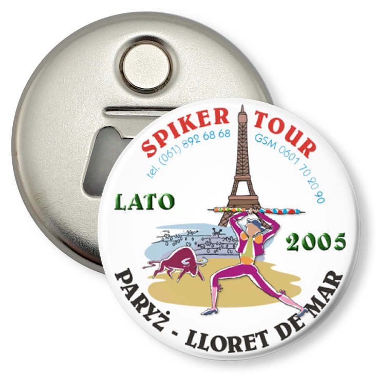 przypinka otwieracz-magnes Spiker-Tour Paryż