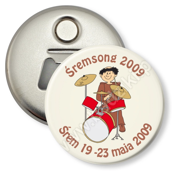 przypinka otwieracz-magnes Śremsong 2009