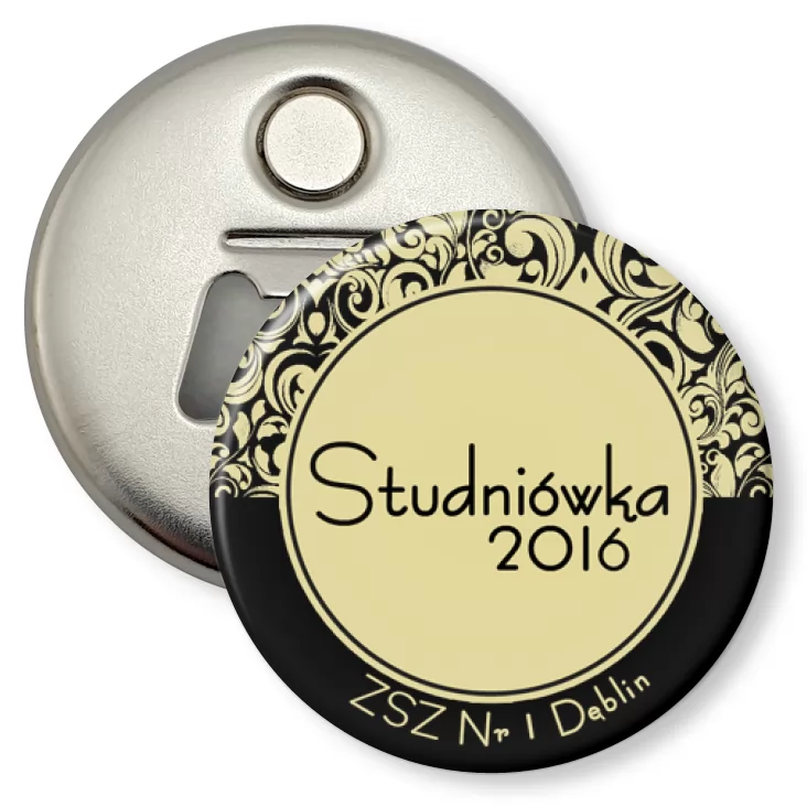 przypinka otwieracz-magnes Studniówka - ZSZ Nr1 Dęblin