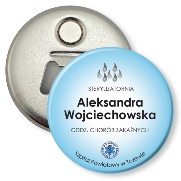 przypinka otwieracz-magnes Szpital Powiatowy w Tczewie - sterylizatornia