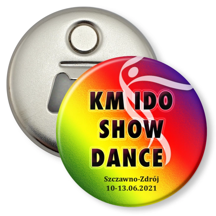 przypinka otwieracz-magnes KM IDO Show Dance 2021