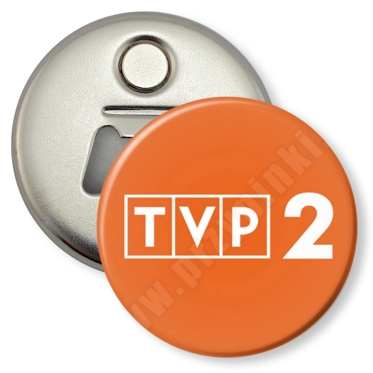 przypinka otwieracz-magnes TVP 2