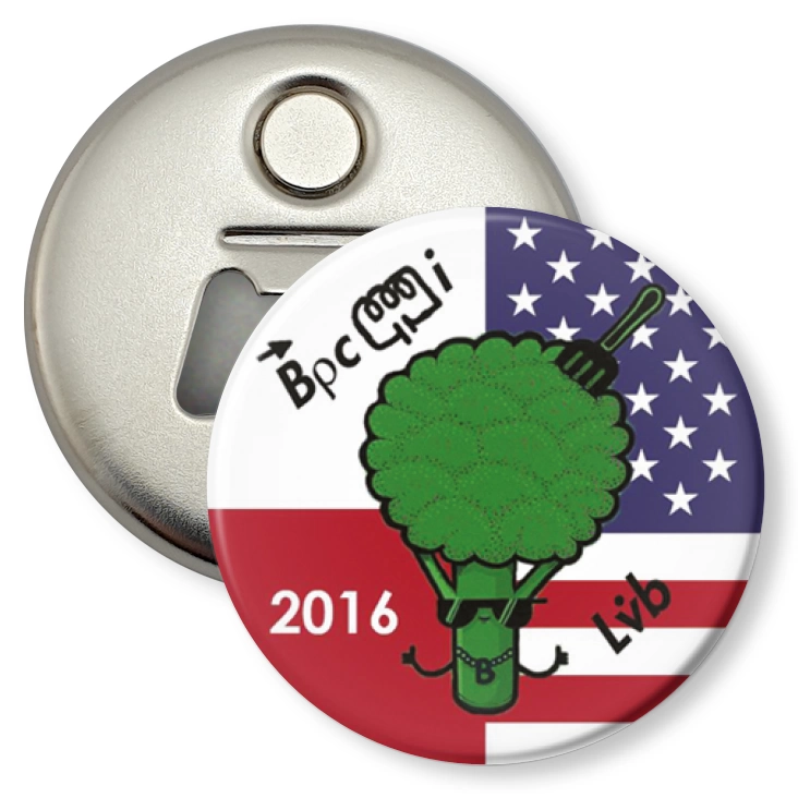przypinka otwieracz-magnes USA