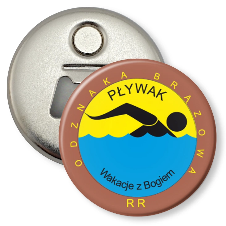 przypinka otwieracz-magnes Wakacje z Bogiem - Pływak
