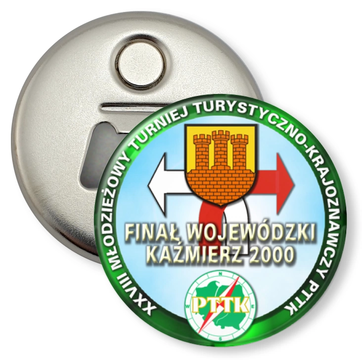 przypinka otwieracz-magnes XXVIII Młodzieżowy Turniej Turystyczno-Krajoznawczy PTTK