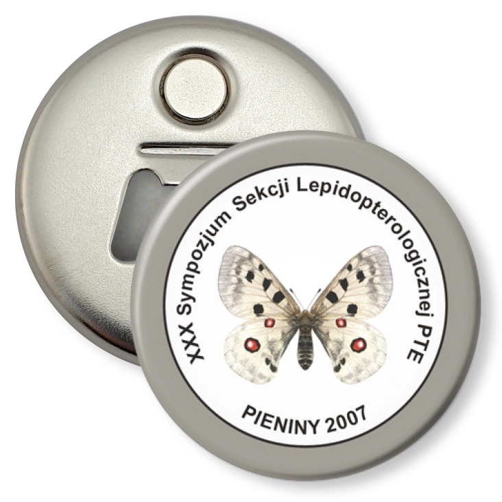 przypinka otwieracz-magnes XXX Sympozjum Sekcji Lepidopterologicznej PTE - PIENINY 2007