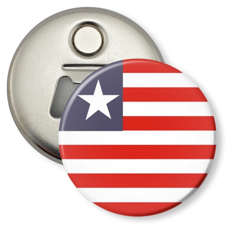 przypinka otwieracz-magnes liberia