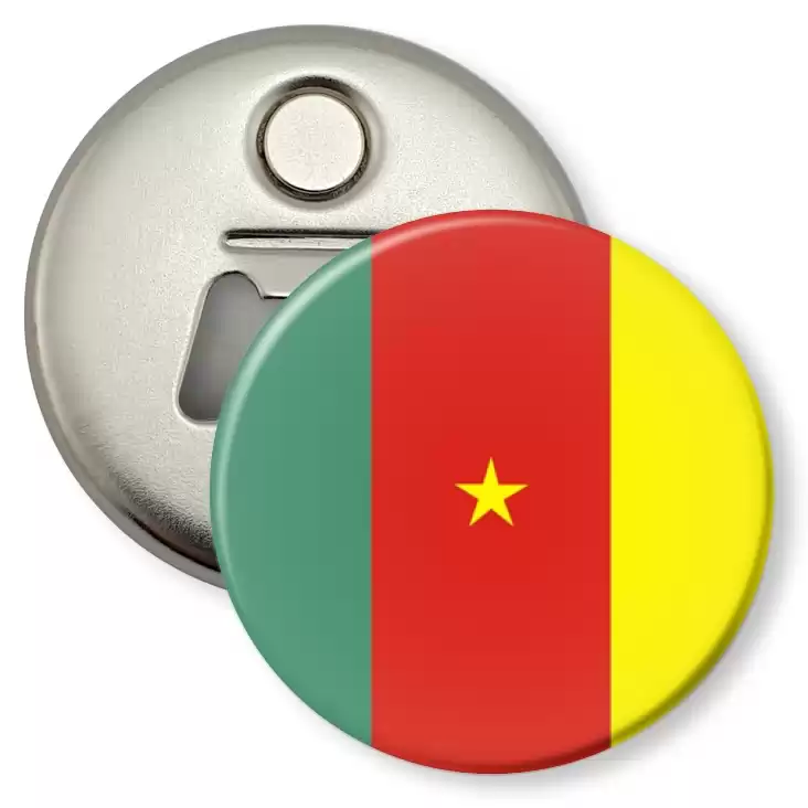 przypinka otwieracz-magnes Flaga Kamerun