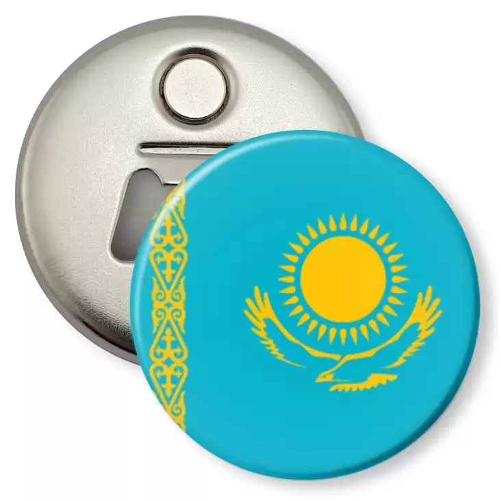 przypinka otwieracz-magnes Flaga Kazachstan