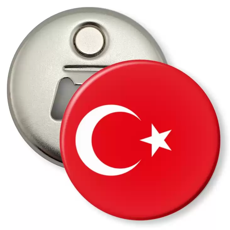 przypinka otwieracz-magnes Flaga Turcja