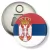 Przypinka otwieracz-magnes Flaga Serbia