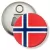 Przypinka otwieracz-magnes Flaga Norwegia