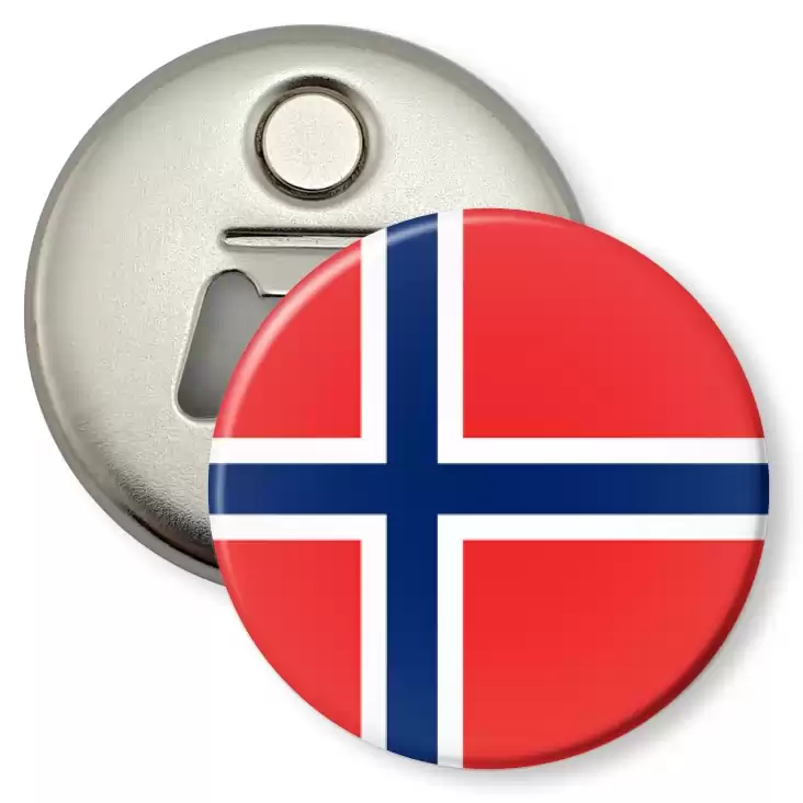 przypinka otwieracz-magnes Flaga Norwegia