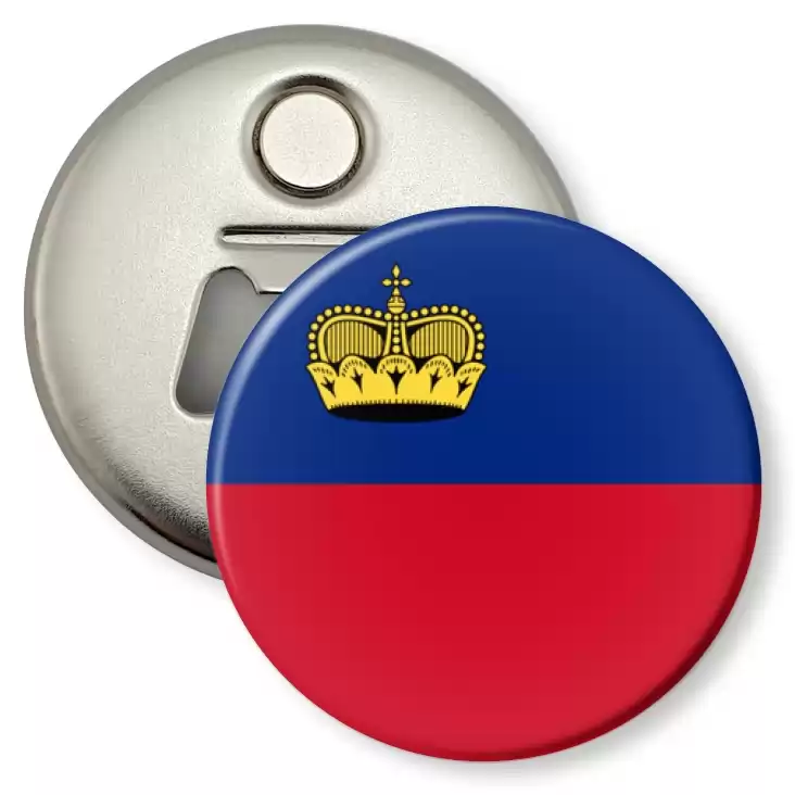przypinka otwieracz-magnes Flaga Liechtenstein