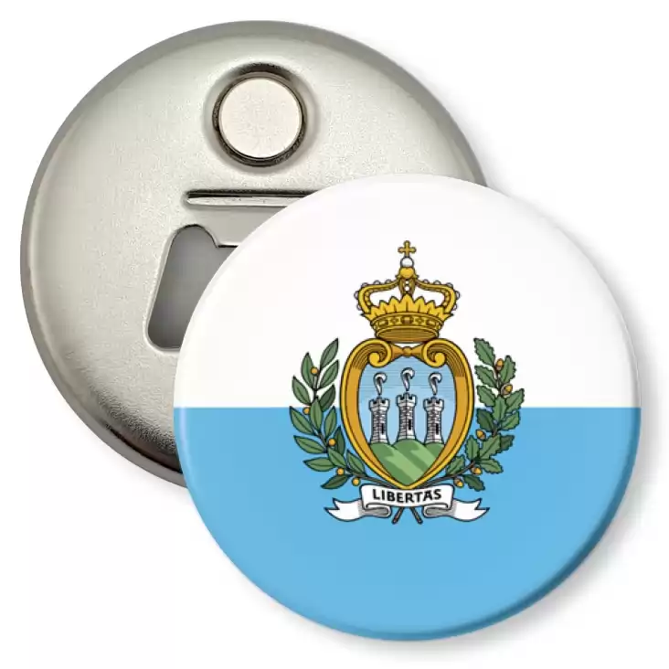 przypinka otwieracz-magnes Flaga San Marino