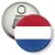 Przypinka otwieracz-magnes Flaga Holandia