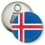 Przypinka otwieracz-magnes Flaga Islandia
