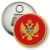 Przypinka otwieracz-magnes Flaga Czarnogóra