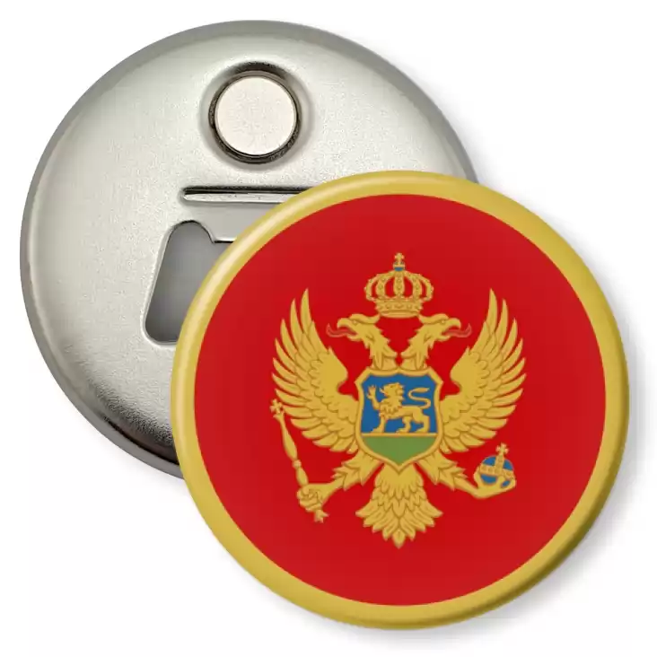przypinka otwieracz-magnes Flaga Czarnogóra